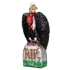Old World Christmas Halloween Vulture On Tombstone Ornament
