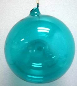 TheHolidayBarn.com Jim Marvin Aqua Transparent Glass Ornaments