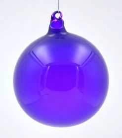Winward Jim Marvin Dark Purple Bubblegum Glass Ornaments