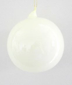 Winward Jim Marvin Ivory Bubblegum Glass Ornaments