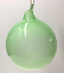 Winward Jim Marvin Light Green Bubblegum Glass Ornaments New!