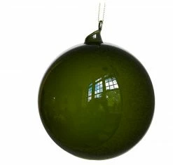 TheHolidayBarn.com Jim Marvin Moss Green Bubblegum Glass Ornaments