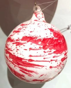 Winward New! Jim Marvin Peppermint Bark Glass Ball Ornaments