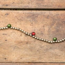 Ragon House Jingle Bell Garland, Red, Green & Silver
