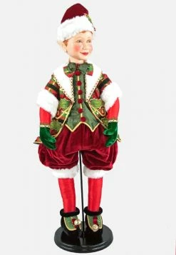New! Katherine's Collection Traditional Christmas Elf Doll