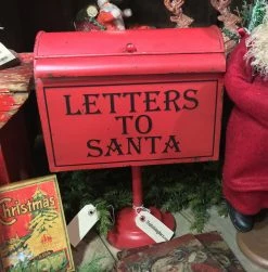 TheHolidayBarn.com Christmas Letters To Santa Mailbox On Pedestal
