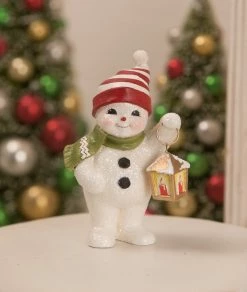 Bethany Lowe Lighting The Way Snowman New!