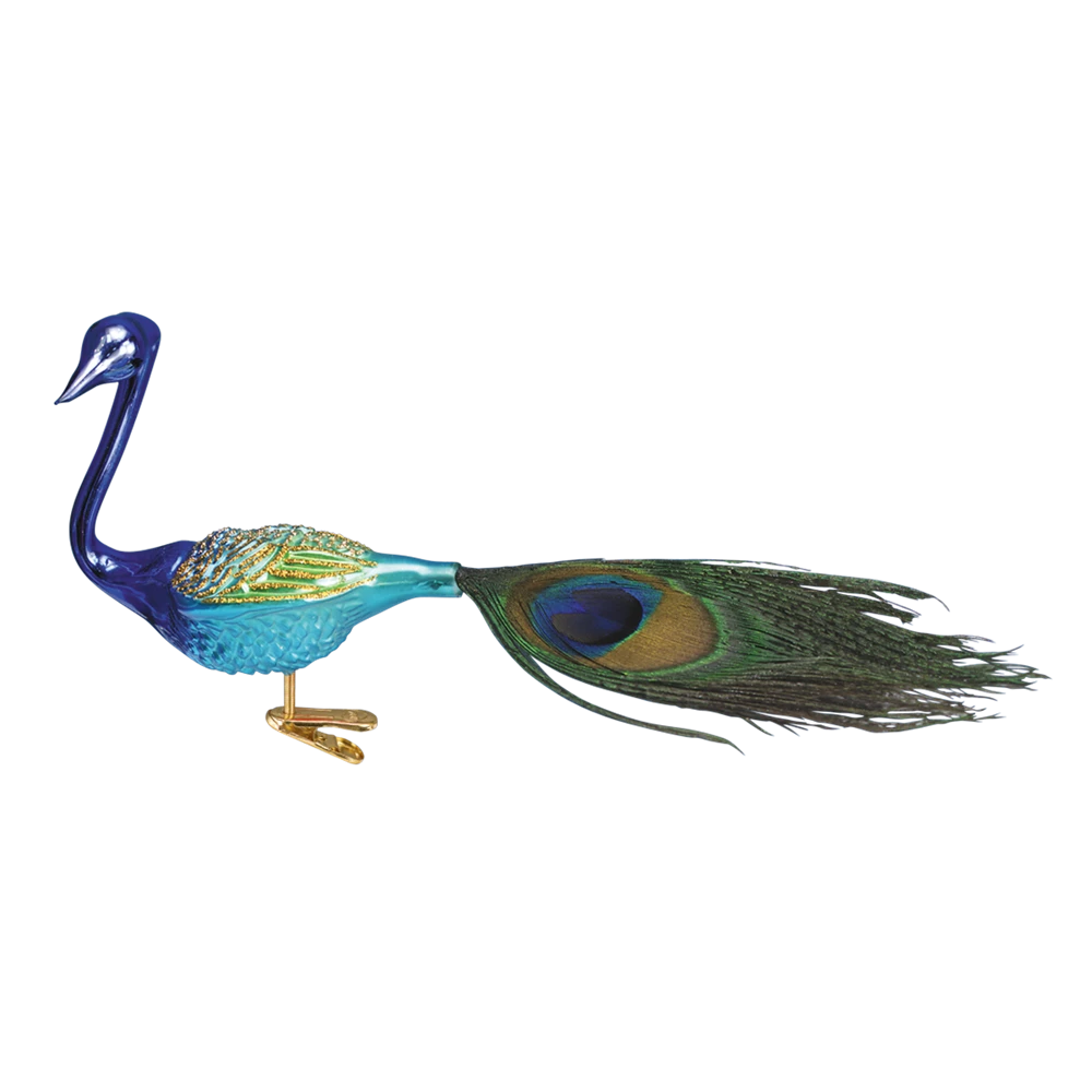 Old World Christmas Magnificent Peacock Ornament Clip 3 Old World Christmas Magnificent Peacock Ornament Clip
