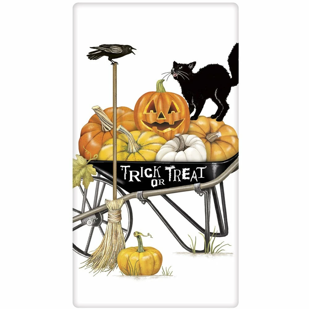 Mary Lake-Thompson Halloween Pumpkin Wheelbarrow Towel New! 3 Mary Lake-Thompson Halloween Pumpkin Wheelbarrow Towel New!