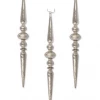 Bethany Lowe Large Mercury Glass Icicle Finial Ornaments - 13.5"