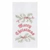 TheHolidayBarn.com New! Merry Christmas & Holly Embroidered Kitchen Towel 2 TheHolidayBarn.com New! Merry Christmas & Holly Embroidered Kitchen Towel