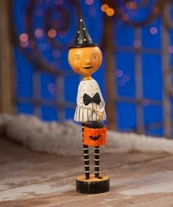 Bethany Lowe New! Trixie Pumpkin Girl Figurine