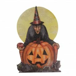 New! Midnight Witch With Jack-O-Lantern Dummy Board
