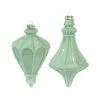 Raz Green Milk Glass Ornaments