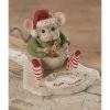 Bethany Lowe New! Nibbles Mouse With Cookie For Santa Figurine