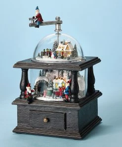 The Holiday Barn Old Fashioned Christmas Coffee Grinder Christmas Music Boxes