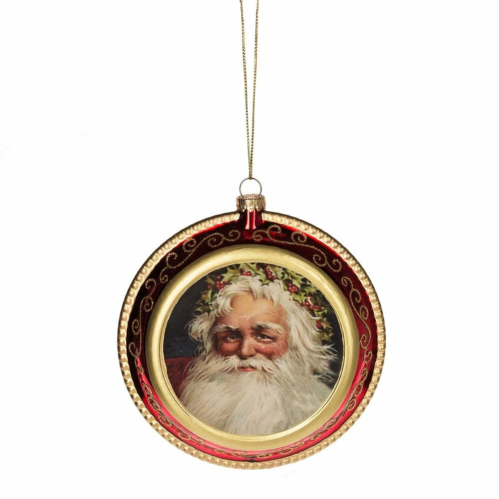 Midwest-CBK Old Fashioned Santa Disk Ornament 3 Midwest-CBK Old Fashioned Santa Disk Ornament