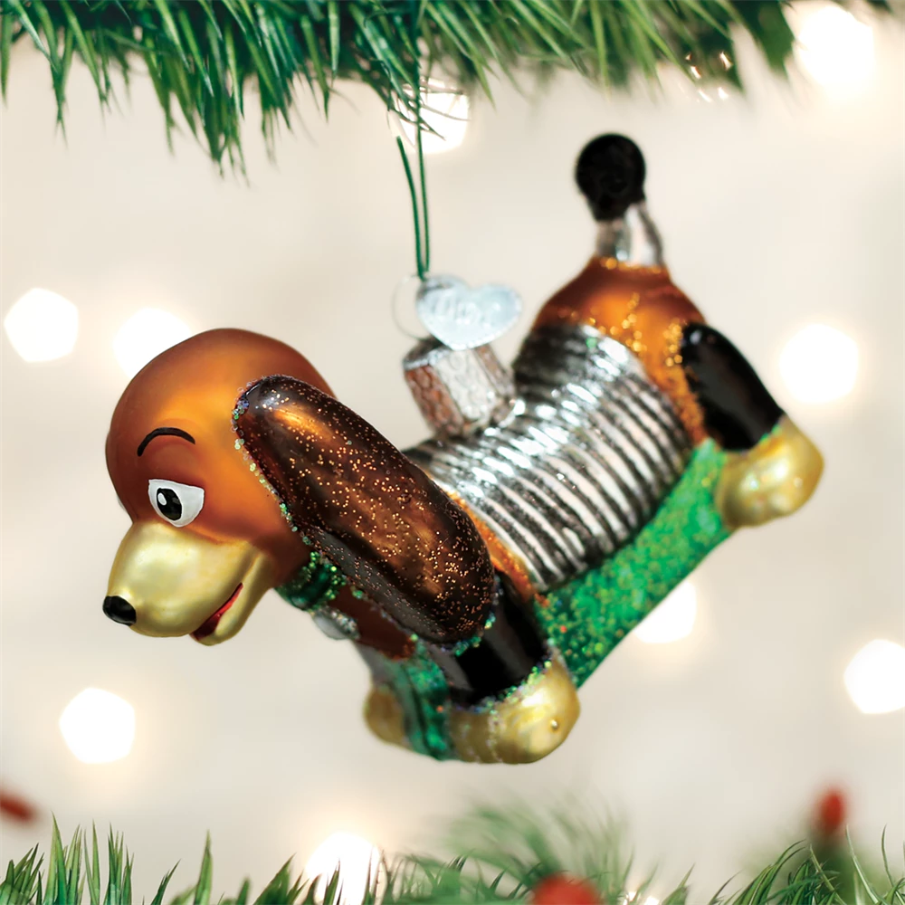 Old World Christmas Toy Coil Dog Ornament 4 Old World Christmas Toy Coil Dog Ornament