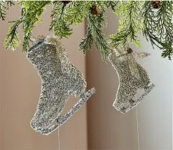 Sullivans Christmas Prized Silver Skate Ornament