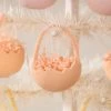 Bethany Lowe New! Orange Cracked Egg Basket Ornaments, Set Of 6 2 Bethany Lowe New! Orange Cracked Egg Basket Ornaments, Set Of 6