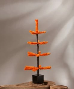 Bethany Lowe Orange Halloween Tabletop Tree, 19" New!