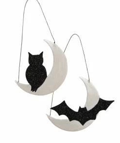 Bethany Lowe Over The Moon Tin Ornaments
