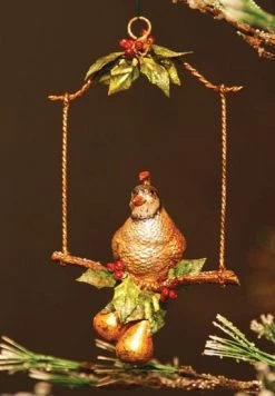 One Hundred 80 Degrees Partridge In A Pear Tree Ornament New!