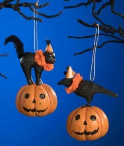Bethany Lowe Party Pumpkin Pals Ornaments