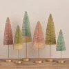 Bethany Lowe Pastel Bottle Brush Trees With Long Stems New!