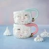 Glitterville Pastel Winking Santa Mugs