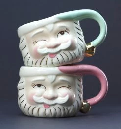 Glitterville Santa Punch Bowl & Ladle New!