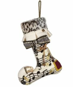 TheHolidayBarn.com Petite Amadeus Stocking Accent Pillow Christmas