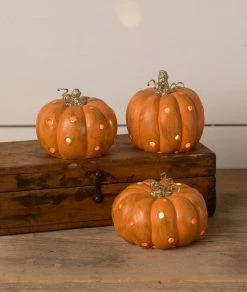 Bethany Lowe New! Polka Dot Pumpkin Luminaries