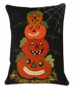 Bethany Lowe Pumpkin Topiary Pillow, Felt New!
