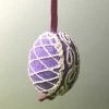 TheHolidayBarn.com New! Purple Sugar Lattice Egg Ornament