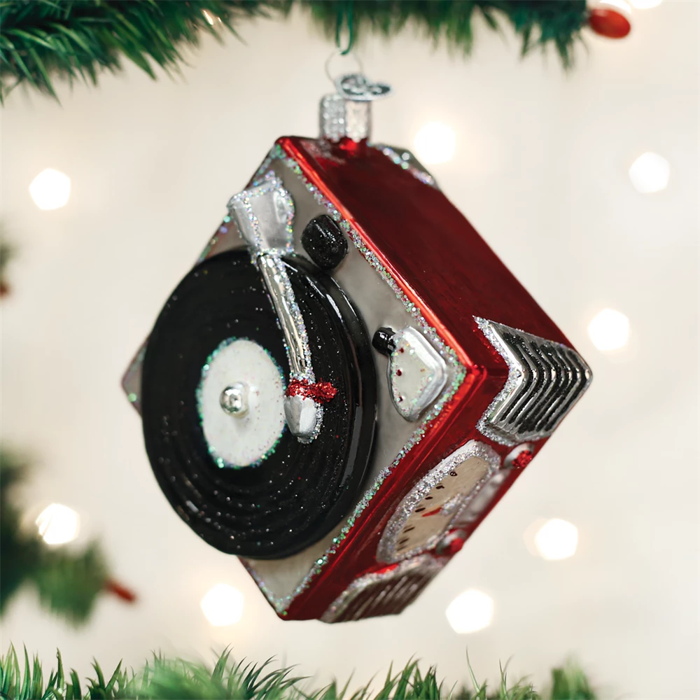 Old World Christmas Record Player Ornament 4 Old World Christmas Record Player Ornament