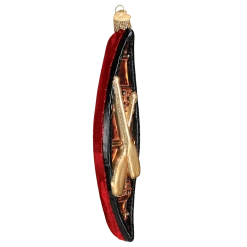 Old World Christmas Glass Canoe Ornament