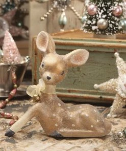 Bethany Lowe Resting Rudy Reindeer Figurine