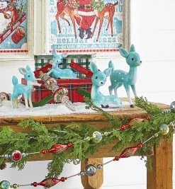 Raz Retro Turquoise Blue Deer