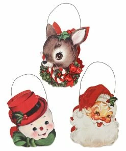 Bethany Lowe Retro Christmas Buckets New!