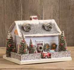 Ragon House Retro Christmas Cape With Car New!