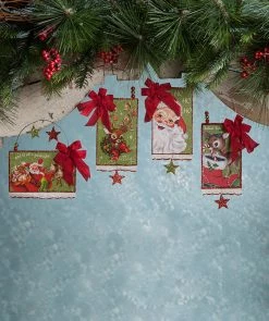Bethany Lowe Retro Christmas Postcard Ornaments