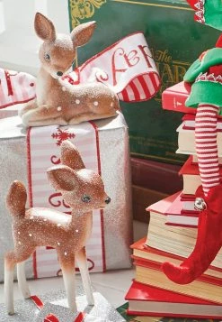 Raz Retro Resting Deer Figurine