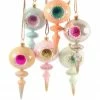 Cody Foster Retro Pastel Spindle Reflector Ornaments New!