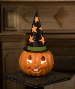 Bethany Lowe Retro Pumpkin Witch Container New!