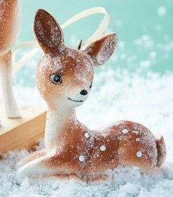 Raz New! Retro Resting Deer Ornament