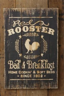 Audrey's Red Rooster Bed & Breakfast Sign, 30" 7 Audrey's Red Rooster Bed & Breakfast Sign, 30