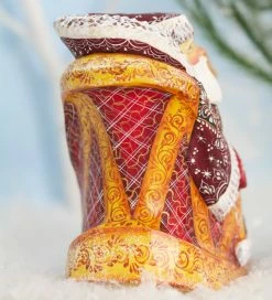 The Holiday Barn Christmas Santa In Rocking Chair, Hand Carved Wood 5 The Holiday Barn Christmas Santa In Rocking Chair, Hand Carved Wood