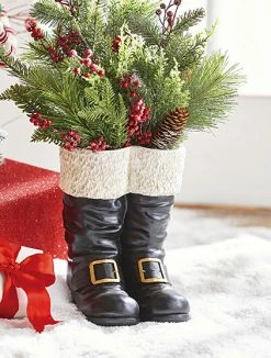 Raz Santa Boots Container New!