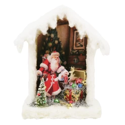 Seasons Of Cannon Falls Christmas Santa Brings Gifts - Shadowbox House